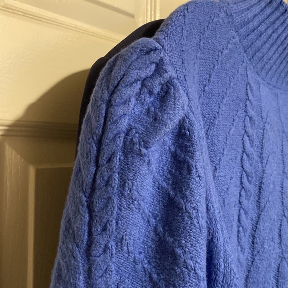 NWT Loft Puff Sleeve Turtleneck Cable Cropped Slim Fit Sweater, Womens XXL. - Picture 3 of 9